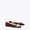 Tory Burch Logo-plaque Ballet Flats In Red