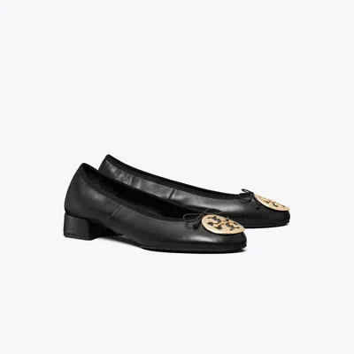 Tory Burch Reva Heeled Ballet In Black