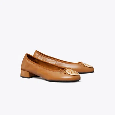 Tory Burch Reva Heeled Ballet In Brown