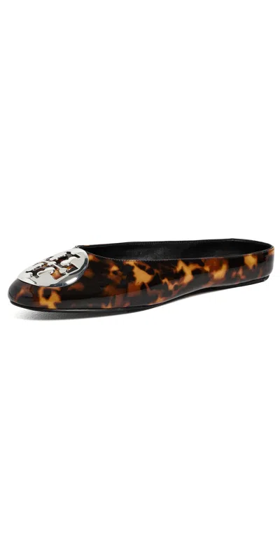 Tory Burch Reva Mules Tortoise Shell In Brown