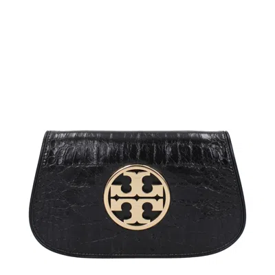 Tory Burch Reva Pochette Women's Leather Black
