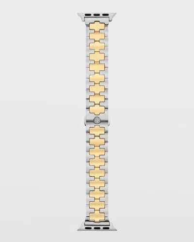 Tory Burch Reva Stainless Steel Apple Watch Bracelet In Two-tone, 38-41mm In Gold