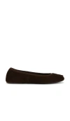 Tory Burch Reva Travel Suede Ballet Flats In Brown