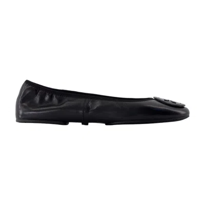 Tory Burch Leather Reva Travel Ballet Flats In Multi