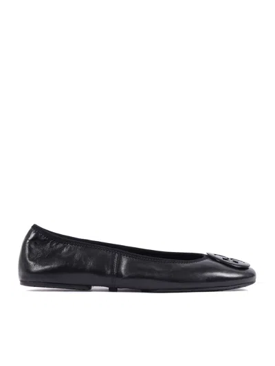 Tory Burch Leather Reva Travel Ballet Flats In Multi