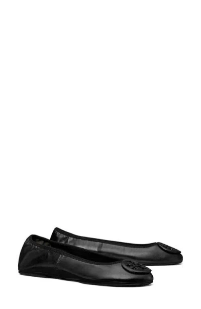 Tory Burch Reva Travel Ballet Flat In Black