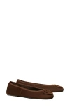 Tory Burch Reva Travel Ballet Flat In Brown