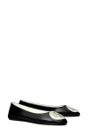 Tory Burch Reva Travel Ballet Flat In Black