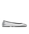 Tory Burch Reva Travel Ballet Flats In Silver