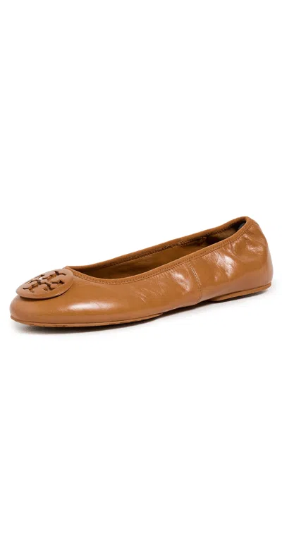Tory Burch Reva Travel Ballet Flats Walnut/walnut In Brown