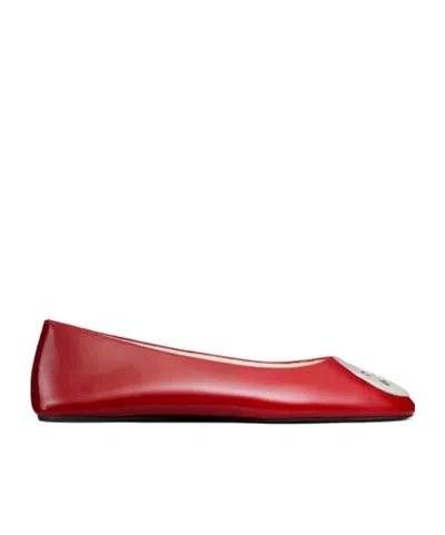 Tory Burch Reve Ballet Shoes In Red