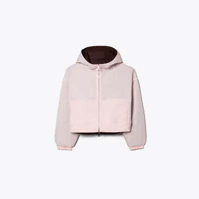Tory Burch Reversible Cropped Nylon Jacket In Pink