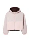 Tory Burch Reversible Cropped Nylon Jacket In Multi