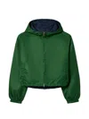 Tory Burch Reversible Cropped Nylon Jacket In Multi