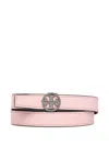 Tory Burch Reversible Leather Belt In 粉色