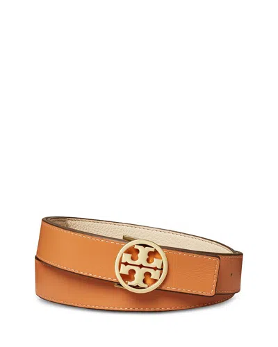 TORY BURCH REVERSIBLE LEATHER LOGO BELT