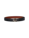 Tory Burch Logo Reversible Belt In Black