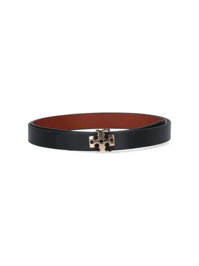 Tory Burch Reversible Logo Belt Black