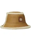 Tory Burch Reversible Shearling Bucket Hat In Brown