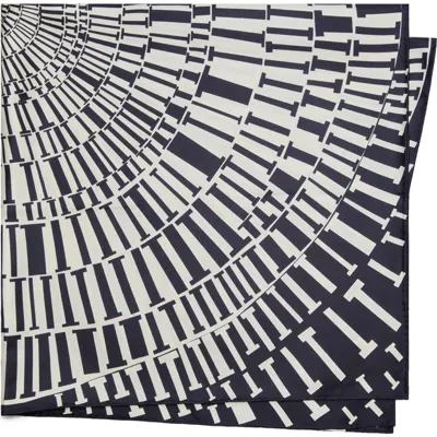 Tory Burch Reversible Silk Square Scarf In Blue