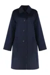 Tory Burch Reversible Wool Coat In Blue