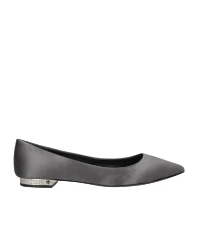 Tory Burch Rhinestone Ballet Flats In Gray