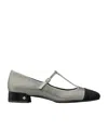 Tory Burch Rhinestone Embellished Ballerina Shoes In Gray