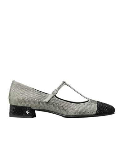 TORY BURCH RHINESTONE EMBELLISHED BALLERINA SHOES