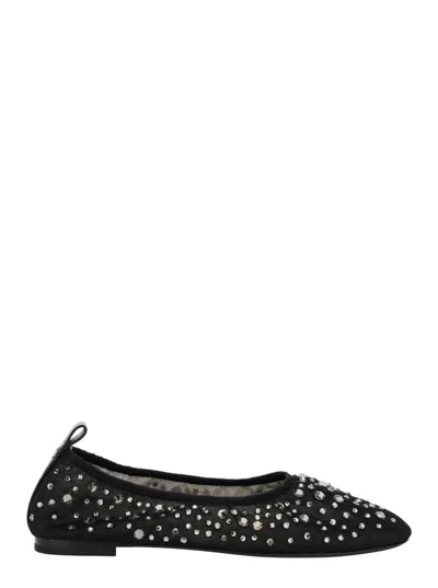 TORY BURCH TORY BURCH RHINESTONE-EMBELLISHED CRYSTAL BALLET FLATS