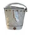 Tory Burch Rhombus Dragline Bucket Shoulder Bag In White
