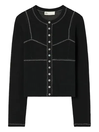 Tory Burch Gerippter Cardigan Mit Knöpfen