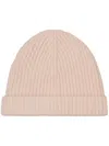 Tory Burch Ribbed Knit Cashmere Beanie In Pink