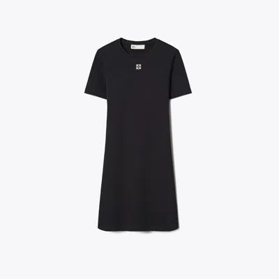 Tory Burch Ribbed Cotton T-shirt Dress In Animal Print