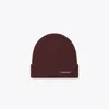 Tory Burch Ribbed Knit Beanie In Burgundy