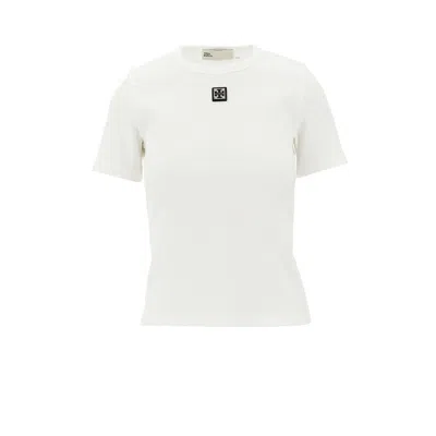 Tory Burch Ribbed T-shirt With Double T Detail