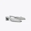 Tory Burch Ring Heeled Mule In Gray