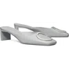 Tory Burch Ring Mule In Silver