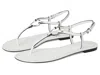 Tory Burch Ring T-strap Sandal In White