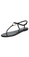 Tory Burch T-strap Sandal In Perfect Black / Gold