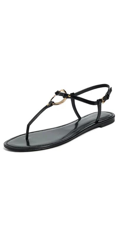 TORY BURCH RING SANDALS PERFECT BLACK / GOLD