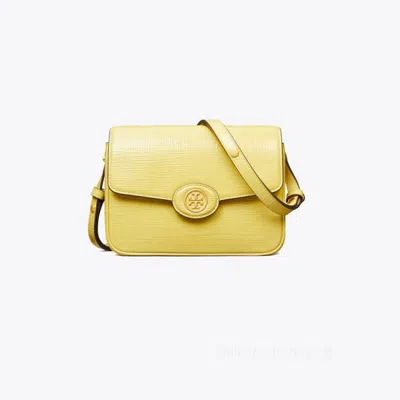 Tory Burch Robinson Shoulder Bag In Pale Butter