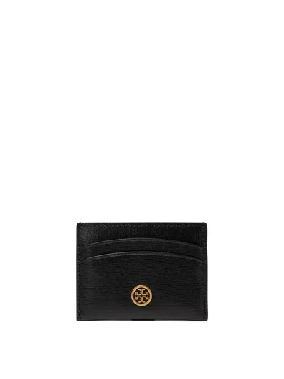 Tory Burch "robinson" Card Holder In Black