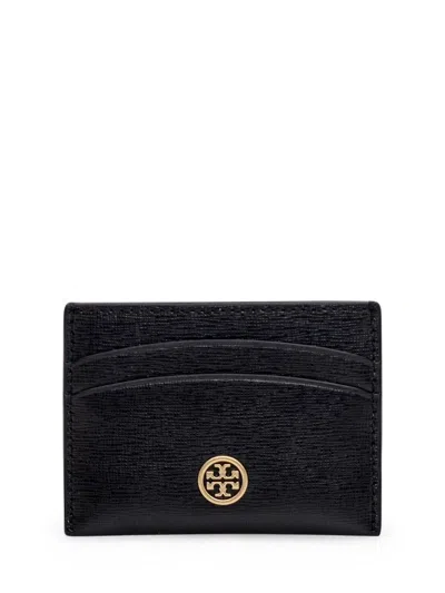 Tory Burch "robinson" Card Holder In Black