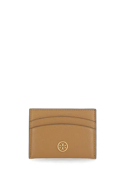 Tory Burch Robinson Card Holder In Brown