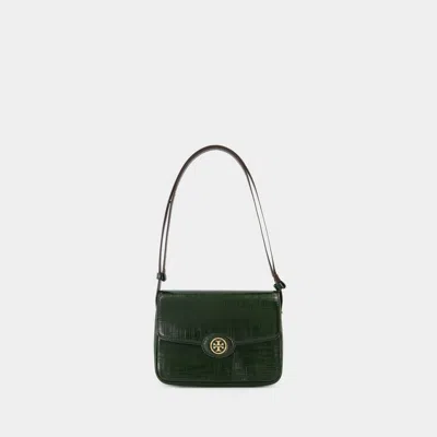 Tory Burch Robinson Convertible Shoulder Bag -  - Leather  - Green