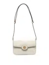 Tory Burch Robinson Spazzolato Shoulder Bag In Blanco