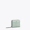 Tory Burch Robinson Croc-embossed Bi-fold Wallet In Green