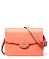 Tory Burch Robinson Crosshatched Leather Convertible Crossbody Bag In Pink