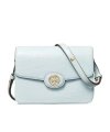 Tory Burch Robinson Crosshatched Crossbody Bags In White