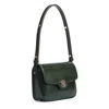 Tory Burch Robinson Convertible Shoulder Bag -  - Leather  - Green In White